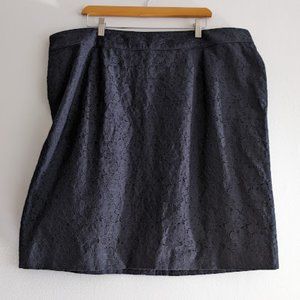 NWT Talbots Navy Blue Lace Skirt Size 22W